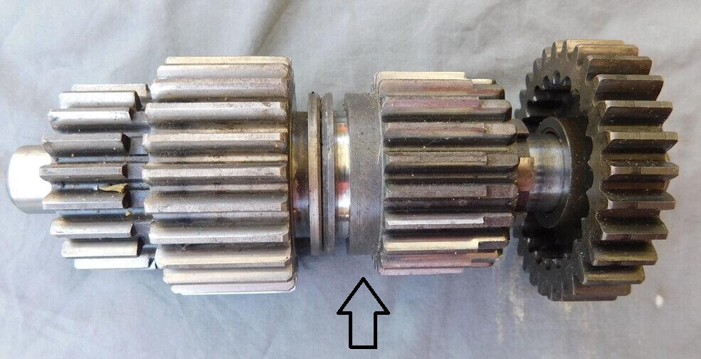 Triumph 650 unshaved gearbox gear showing hobbed tooth profile