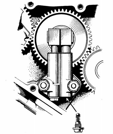 Triumph oil pump check ball seating procedure — factory service manual diagram