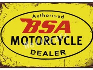 SIGN BSA YELLOW